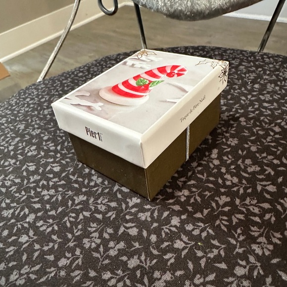 Santa Hat with Candy Stripes Decor - Picture 2 of 5